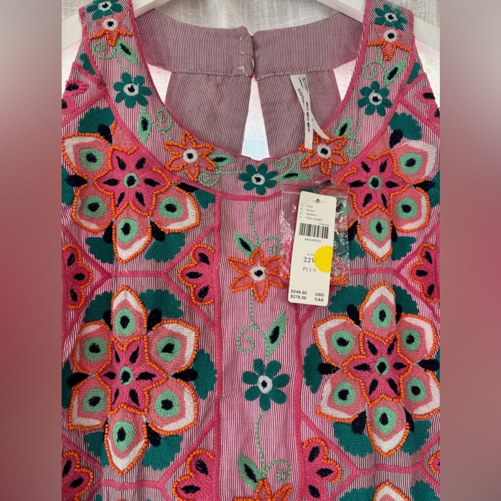 NWT Anthropologie Embroidered Mini Dress